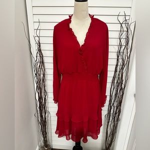Like New- Emma & Michele Long Sleeve Red Dress Size: XL